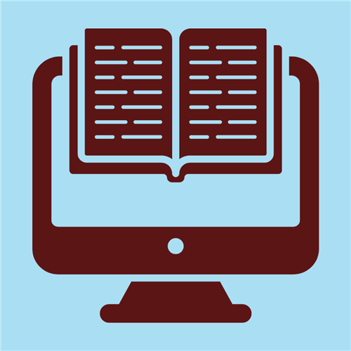 icon of book on computer screen